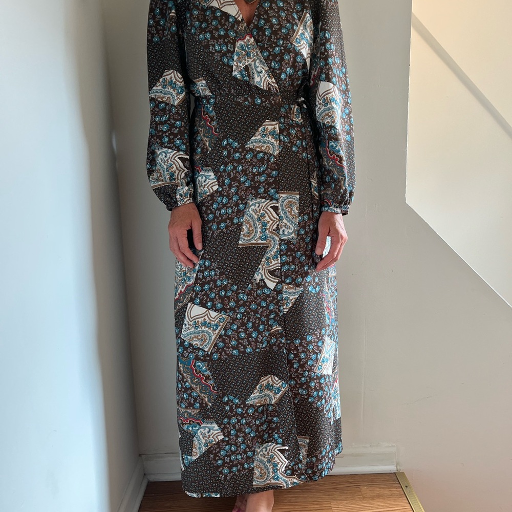 70s Boho Wrap Dress